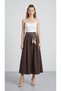 Women's Belted Skirt Brown