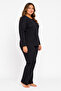 Plus Size Seasonal Pointiel Floral Pattern Pajama Set - 4