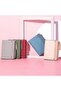 Women's PU leather small short wallet burgundy. - 5