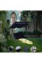 Swing canopy - 600D Oxford cloth Waterproof UV resistant and rainproof replacement cover Black 138 x 50 cm - 4