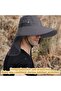 Dark grey outdoor sun hat with neck protection and breathable design - mesh, adjustable, UV - 4