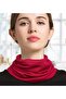 Women's wool headscarf light purple 32x19cm double-layer warm. - 2