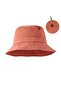 Women's waterproof rain hat brick red foldable outdoor summer.