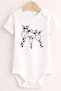 5-Piece Printed Baby Bodysuit Set 100% Organic Cotton Short Sleeve Unisex Bodysuit - 4