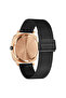 Men's Rose Gold Stainless Steel Watch, Black Mesh Band | Trnda45mm - 4
