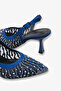 Helias Women's Stoned Evening Dress Shoes - Navy Blue - 5