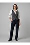 Ysati̇s Striped V-Neck Buttoned Sweater Vest 1200104 - 2