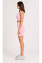 U Neck Bustier and Push up Shorts Sport Leggings Set - Pink / 1920-1950 - 2