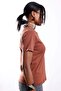 Brown Crew Neck Slim Cotton T-Shirt - 5