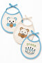 Newborn Baby 3-Piece Bib Set 100% Cotton Embroidered Soft Baby Bib - 2