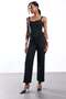 Black Elastic Waist Straight Cut Jeans 761 - 2