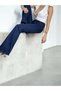 Women's Rinse High Waist Half Spanish Leg Navy Blue Denim Jean Trousers