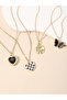Set of 4 - Heart and Butterfly Necklace - 2