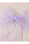 Girls Purple Sequin Bow Hair Clip - 2