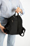 Multi-Compartment Fabric Women's Backpack - Lightweight and Waterproof Casual Mini Backpack - 2