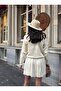 Women's Double Breasted Collar Mini Skirt Suit - 3