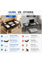 Portable folding laptop table, multi-functional card slots, sturdy U-shaped legs, bedside tray table, side table, suitable for laptop use, studying, working, reading, breakfast. - 6