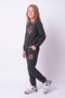 Girl's 3-Piece Printed Crew Neck Double Pocket Tracksuit Set - 3