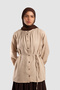 Muslin Shirred Detailed Shirt Stone - 2