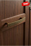 Antique Yellow Furniture Cabinet Handle 128 mm Wicker Patterned Kitchen Drawer Handle Set of 5 - 2