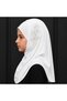 Hijab with Floral Embellishment, Elegant Modest Headscarf for Girls, Classic Cream Islamic Head Covering for Everyday and Special Occasions - 4