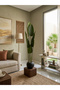 Banana Leaf Tree with 3 Branches, 9 Leaves, and Plastic Base, 150 cm