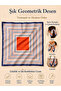 Women's Geometric Striped Patterned 50X50 cm Satin Scarf, Cobalt Blue Edged Silky Textured Square Neck Hair and Bag Accessory - 4