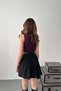 Women's Black Pleated Mini Skirt High Waist Plain Woven Casual Stylish A-Line - 5