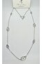 Via Silver Color Geometric Detailed Necklace (Max 80 cm)
