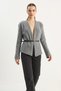 Women's Belt Detailed Knitwear Anthracite Cardigan - 3