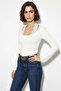 Women's Tie-Up Lace Gothic Long Sleeve White Blouse - 2