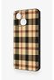 Tecno Spark 40C Compatible Cream Plaid Pattern Silicone Case - 4