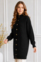Patterned Beard Cardigan N3324 Black - 2