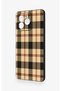 Omix X7 Compatible Cream Plaid Patterned Silicone Case - 4
