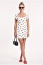 Women's Maevanew Short Sleeve Polka Dot Mini Woven Ecru Dress - 2