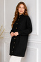 Patterned Beard Cardigan N3324 Black - 3