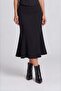 Midi Length Patchwork Suede Skirt - 2