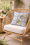 Lemon Blue Tile Patterned Decorative Throw Pillow Cover Mediterranean Summer 43X43 cm - 5