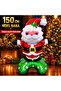 150 cm Santa Claus New Year's Balloon Dev Noel Baba Folio Balon Vi̇tri̇n Christmas Tree Christmas Balloon - 3