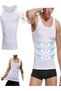 Men's Compression Shirt, Tank Top undershirt, Slimming Vest Body Shaper for slim fit look, Shapewear Vest for Abs Abdomen, Gynecomastia Vest for Man