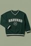 Unisex Kids' V-Neck College Printed Sweatshirt with Stripe Detail - 2