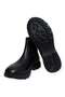 Black Color Laceless Genuine Leather Men's Boots - 3