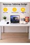 120x58x75cm Multifunctional Large Desk for Living Room, Bedroom, Study - White Rectangular Desk for Dining, Makeup and Working, Simple Fashion Dining Table & Office Computer Desk - 4