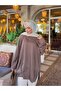 Oversize Modal Fabric Hijab Tunic with Slit Detail - 4