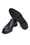 Black Color Laceless Genuine Leather Men's Shoes - 3