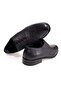 Black Color Lace-Up Genuine Leather Men's Shoes - 2