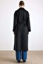 Oversize Low Sleeve Double Breasted Coat Black 3173 - 7