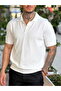 Buttoned Basic Polo Neck Knitwear - 3