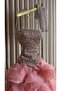 High-End Short Evening Dress Fluffy Design with Embroidered Sleeves - 3