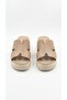 Beige women's genuine leather heeled slipper 617.3318 - 4